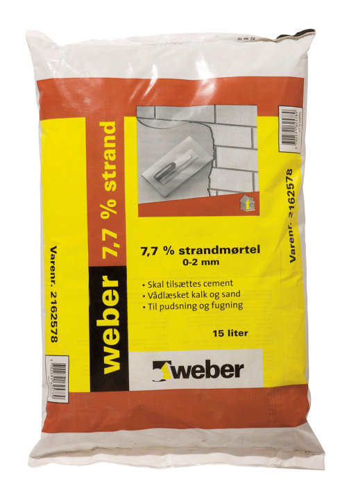 Weber strandmørtel 7,7% - 15 liter